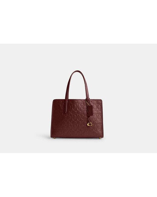 COACH Purple Carter Carryall Bag 28 - Red | Leather