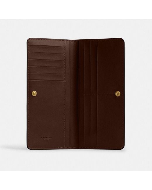 COACH Brown Essential Slim Wallet