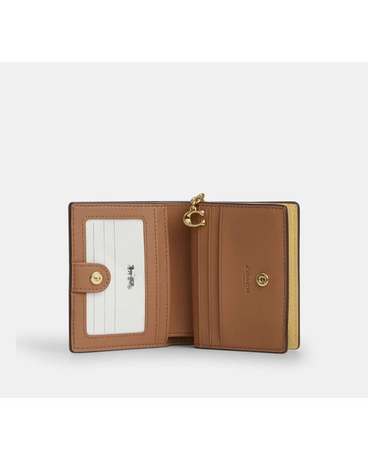COACH Black Snap Wallet With Charm