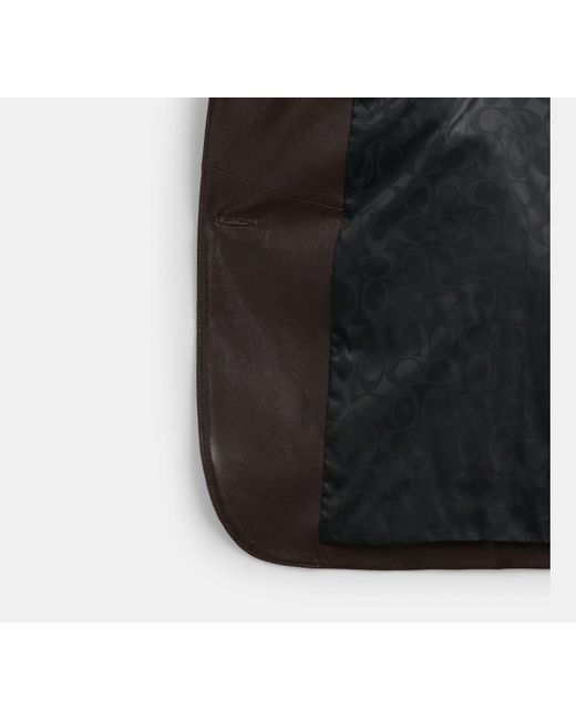 COACH Black Leather Blazer