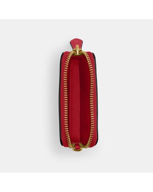 COACH Red Essential Chain Card Case