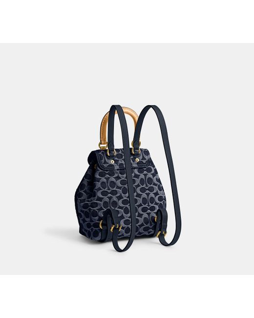 COACH Black Riya Backpack 21 - Y25/blue | Denim