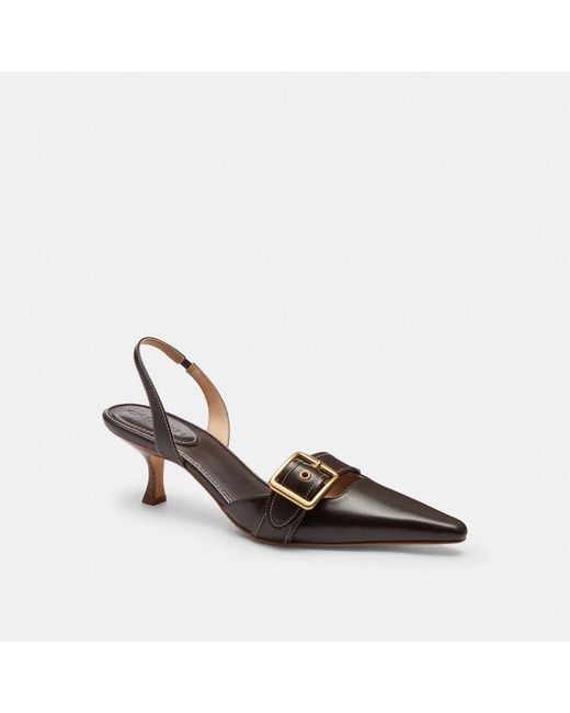 COACH Brown Margot Slingback