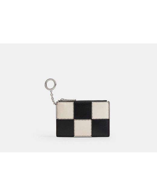 COACH Black Alter/ego Zip Card Case With Key Ring