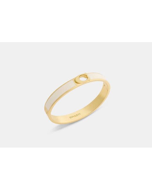 COACH Black C Hinged Bangle
