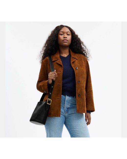 Borsa A Secchiello Bleecker 21 di COACH in Black