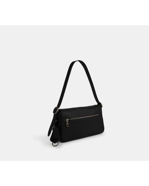COACH Black Etta Small Flap Shoulder Bag