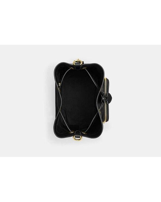 COACH Black Rowan Bucket Bag With Pocket