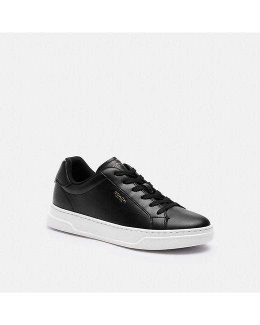 Coach black leather sneakers sale