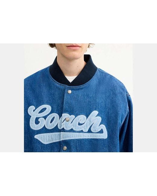 Chaqueta Varsity COACH de hombre de color Blue