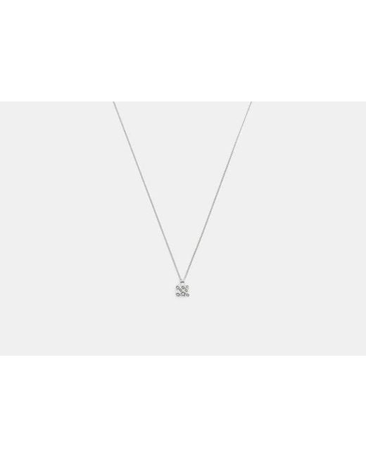 COACH Black Rogue Pendant Necklace