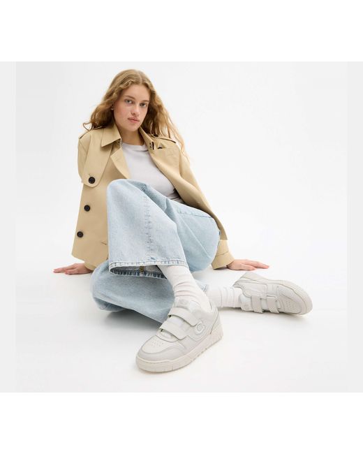 COACH White Double Strap Soho Sneaker