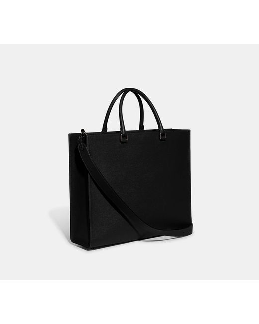 COACH Black Tote Bag 40 With Signature Canvas