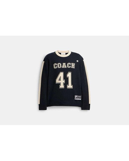 COACH Black Varsity Sweater for men