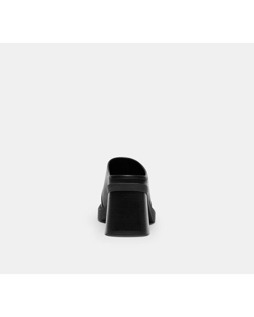 COACH Black Sculpted C Heeled Mule