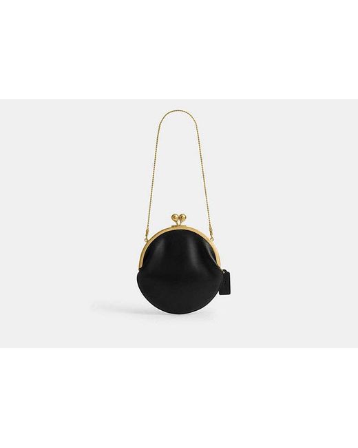 COACH Black Kisslock Pouch 20