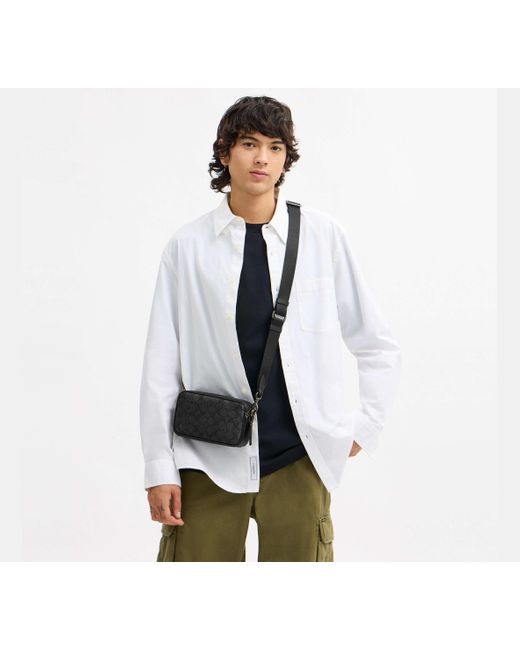 Bolso Cruzado Jayden De Lona De Firma COACH de hombre de color Black