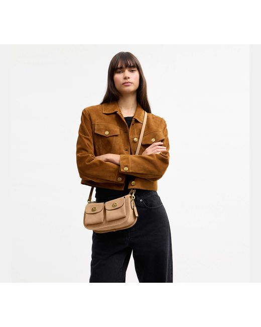 COACH Black Twin Turnlock Waverly Bag