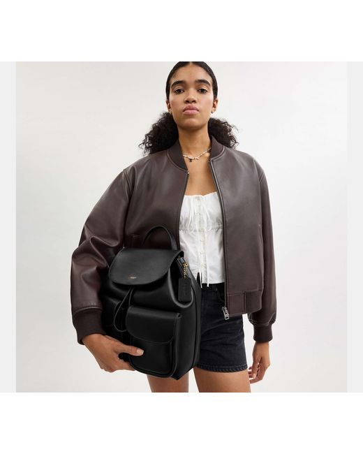 COACH Black Crosby Backpack 28