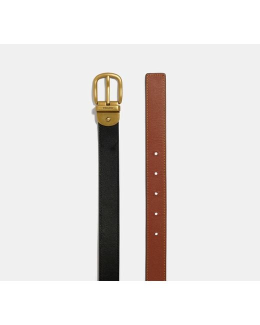 COACH Black Harness Buckle Reversible Belt%2c 25mm