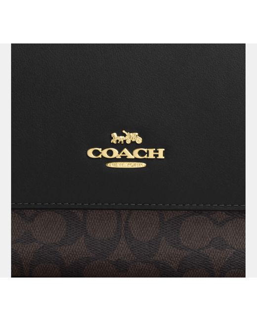 COACH Black Klare Tasche Mit Griff Aus Signature-Canvas