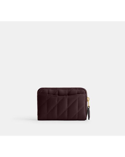 COACH Black Essential Small Zip Around Card Case