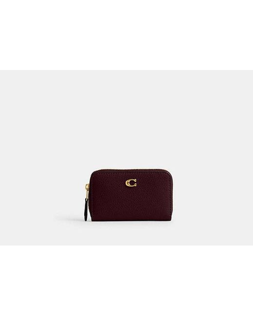COACH Black Essential Small Zip Around Card Case
