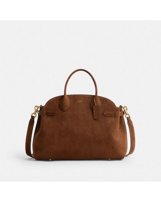 COACH Brown Soft Empire Carryall Bag 40