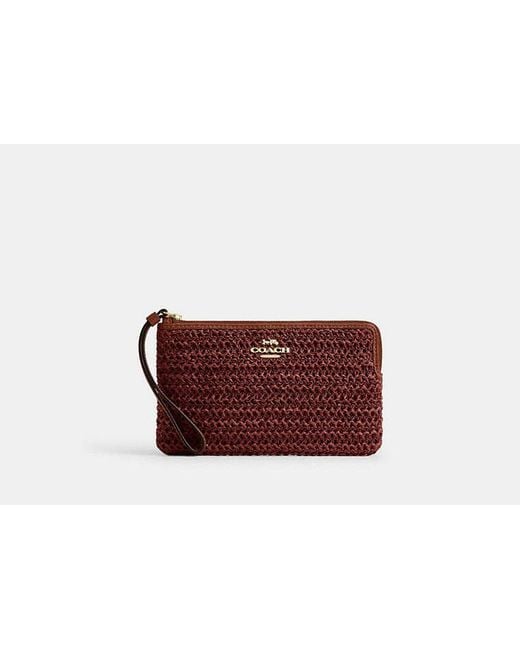 COACH Red Grosse Tasche Mit Handschlaufe Und Rundumreissverschluss Für Frauen