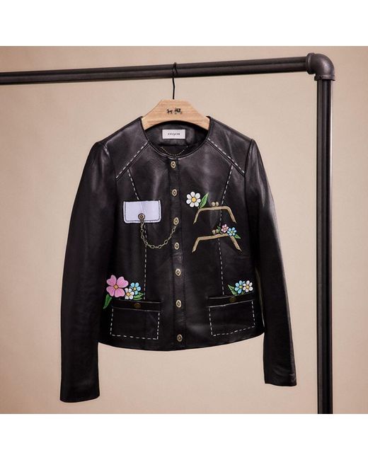 COACH Upcrafted Tailored Leather Jacket in Black Lyst