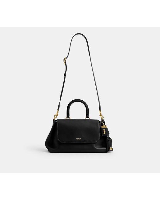 COACH Black Slouchy Rogue Top Handle Bag
