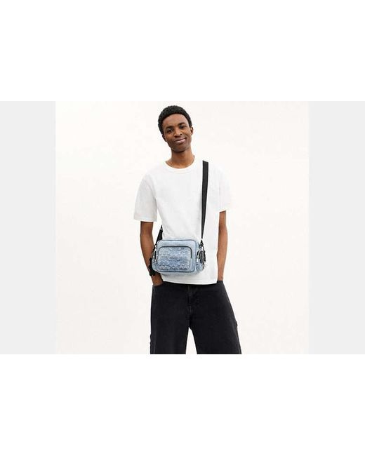 COACH Black Fletcher Crossbody Bag for men