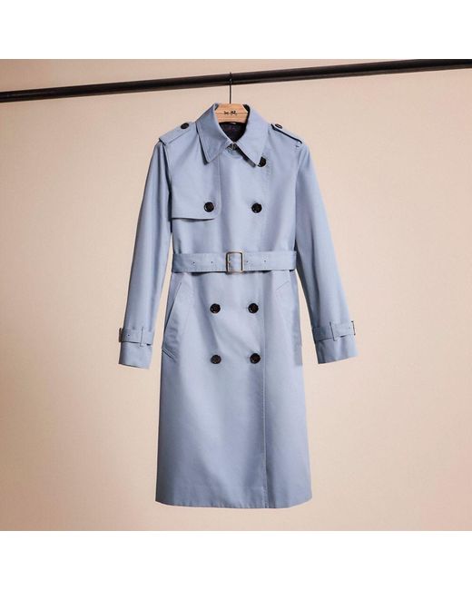 COACH Blue Restored Trench Coat