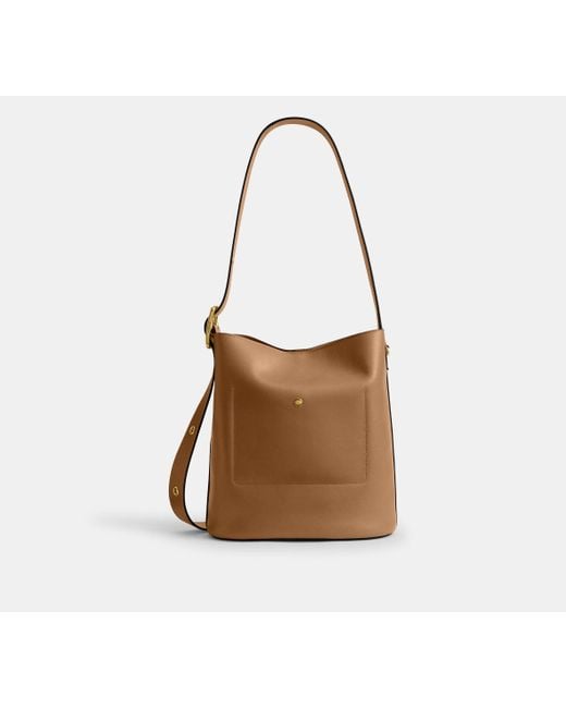 COACH Black Bleecker Bucket Bag