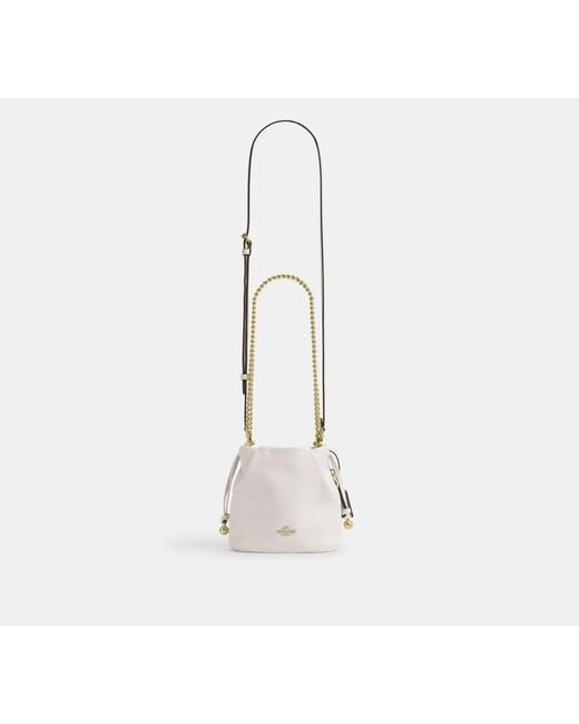 COACH Black Faye Mini Drawstring Bag