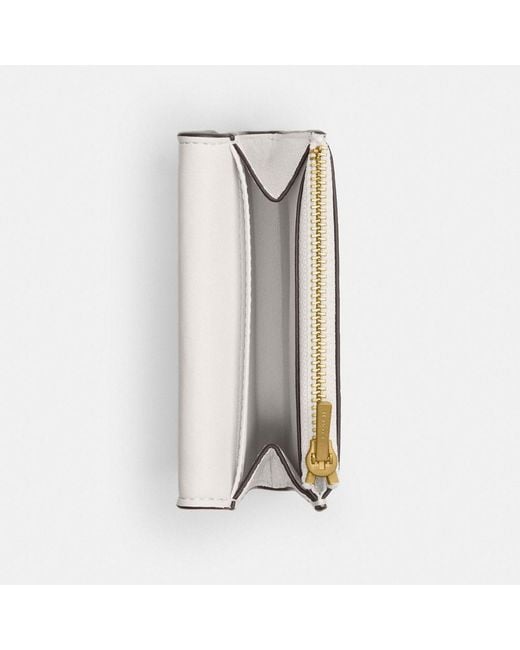 COACH White Essential Flap Card Case