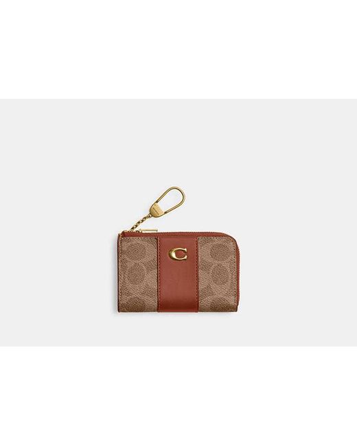 COACH Black Essential L-Zip Key Case