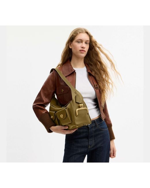 COACH Black Turnlock Haversack Bag