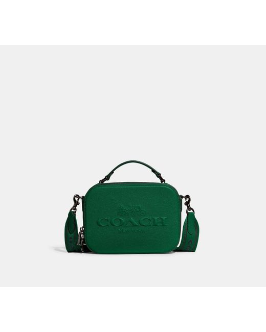 COACH Green Top Handle Crossbody Bag Interior