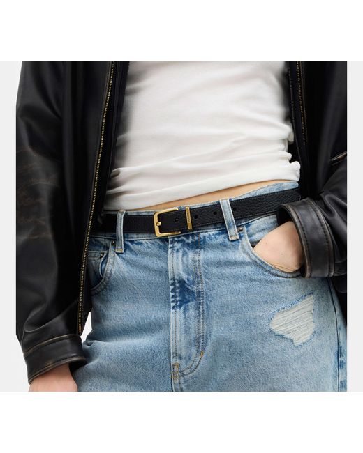 COACH Black Harness Hasp Buckle Belt