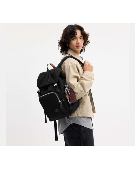 Mochila Logan En Nylon De Firma Con Charms COACH de hombre de color Black