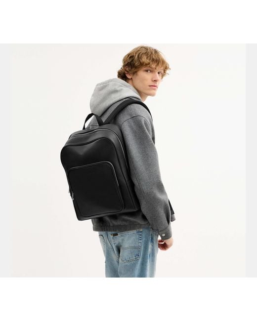 COACH Black Aiden Backpack for men