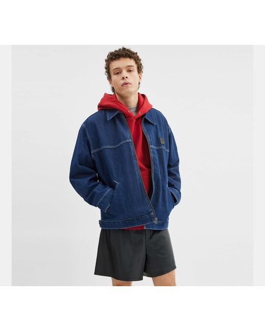 COACH Blue Denim Work Jacket for men