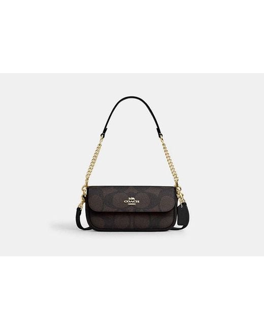 COACH Black Hailey Flap Bag