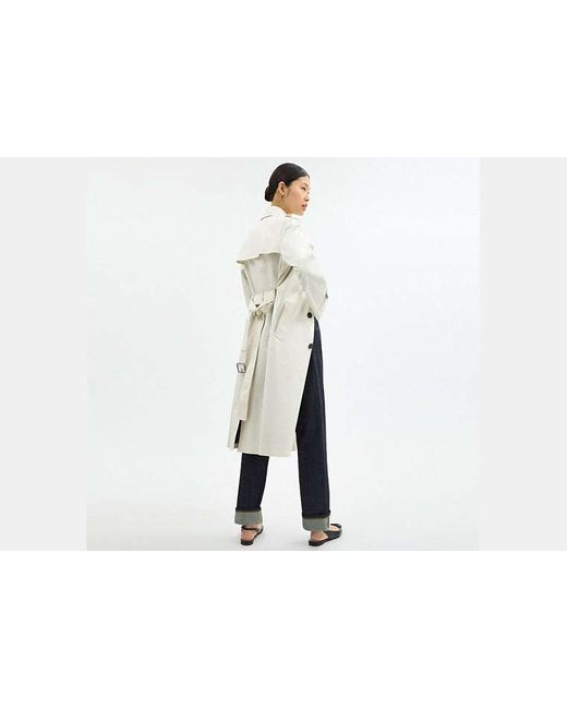 COACH Black Long Trench Coat