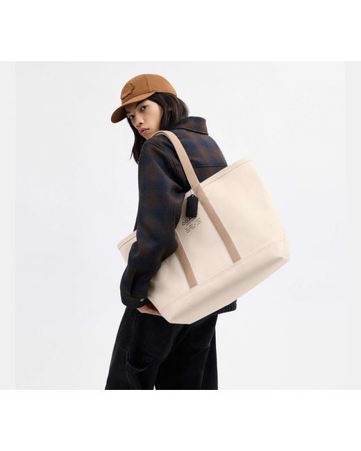 COACH Black Utility Tote Bag for men