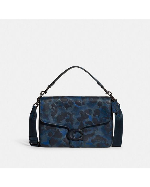 COACH Leather Soft Tabby Messenger With Camo Print in Blue/Midnight