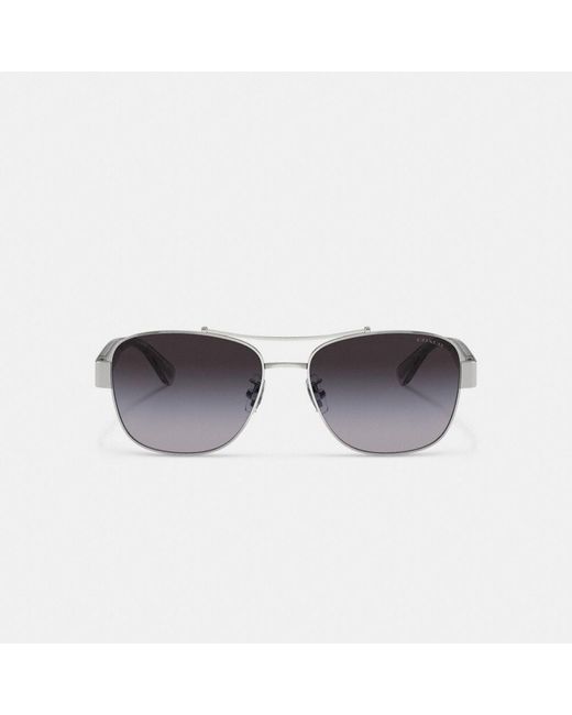 COACH Multicolor Signature Ombré Narrow Pilot Sunglasses
