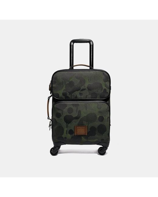 COACH Black Academy Travel Wheeled Carry On With Wild Beast Print for men
