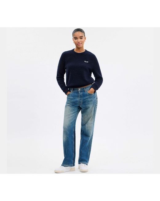 COACH Black Coach Embroidered Crewneck Sweater